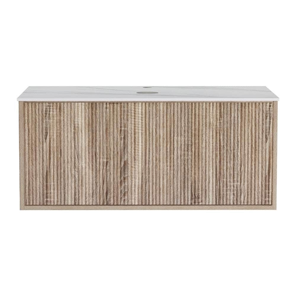 Modern Oak Vanity Unit 915mm with Integrated Basin – Contemporary Bathroom Furniture