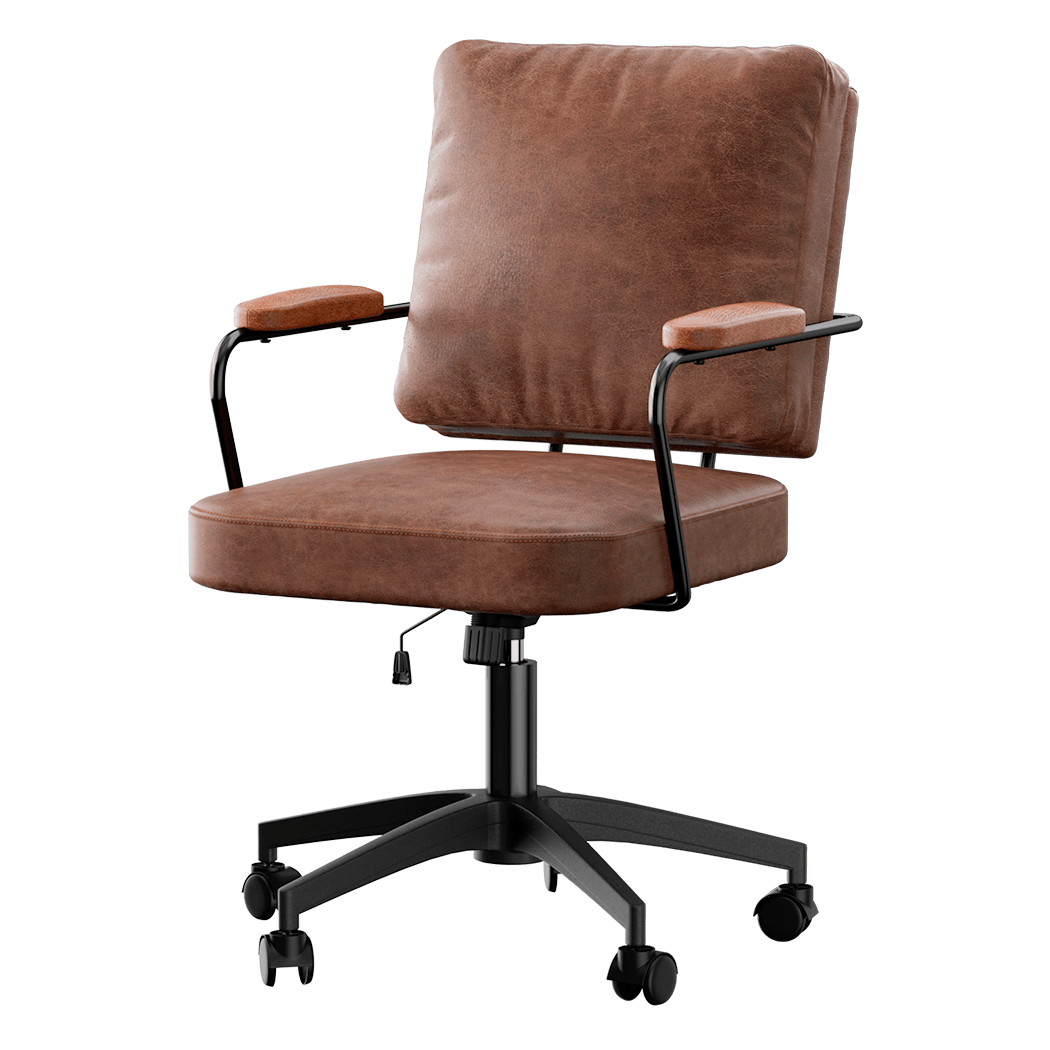 Modern Office Arm Chair Leather Executive Chairs  High Back Support