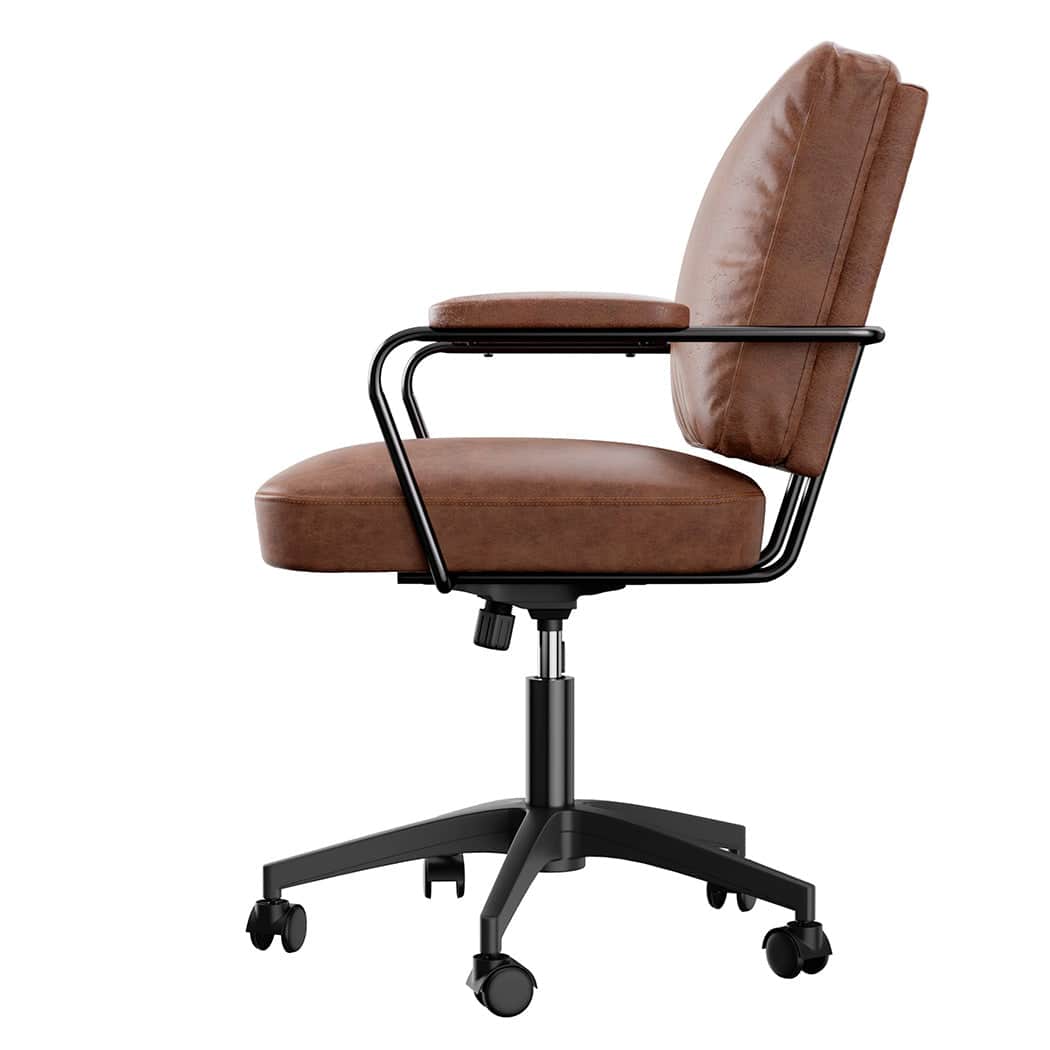 Modern Office Arm Chair Leather Executive Chairs  High Back Support