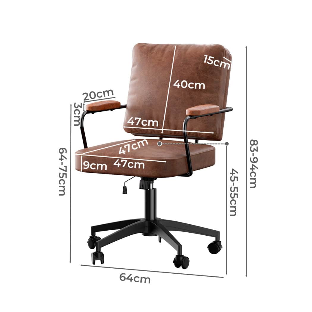 Modern Office Arm Chair Leather Executive Chairs  High Back Support