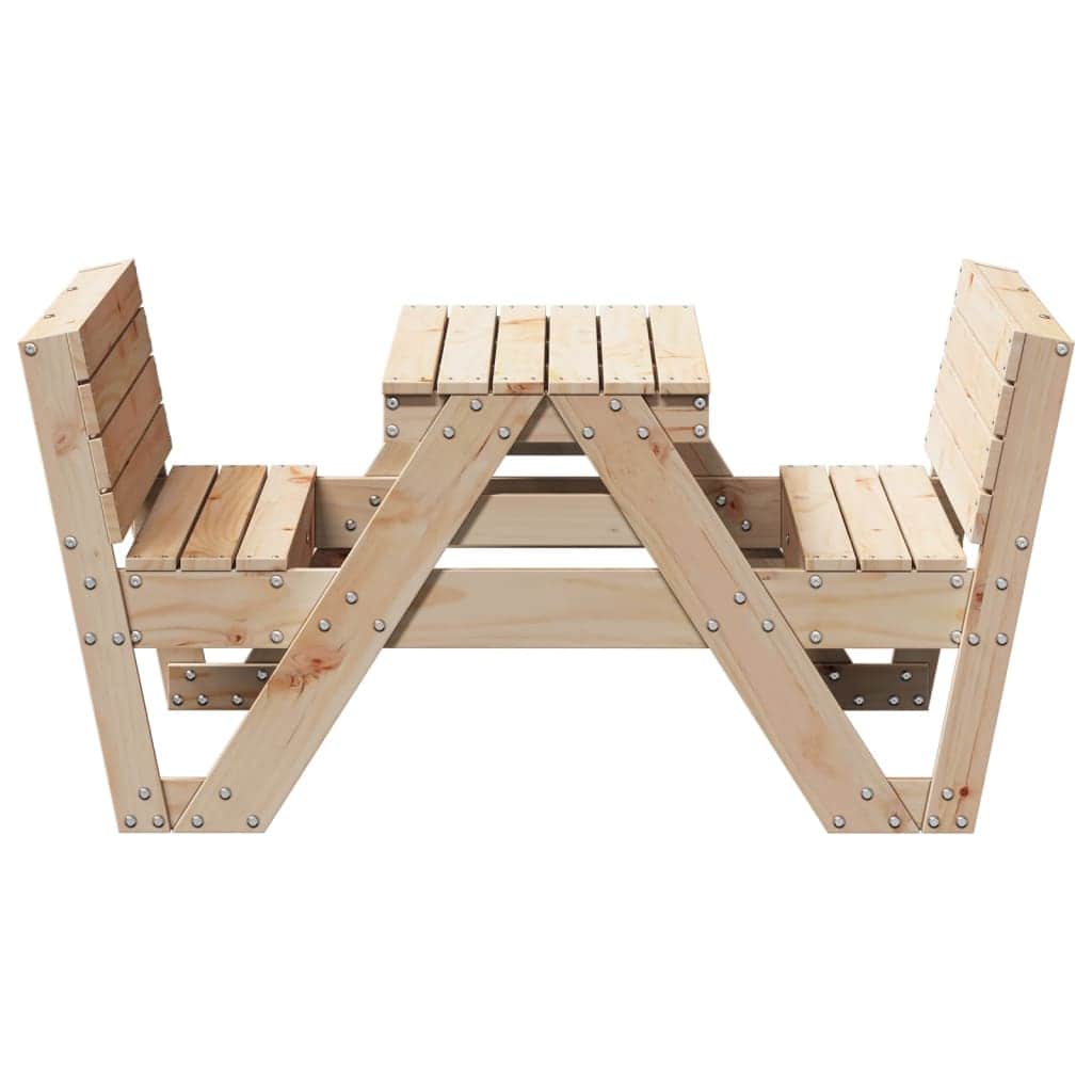 Modern Picnic Table for Kids 88x122x58 Lounge Area Urban Style