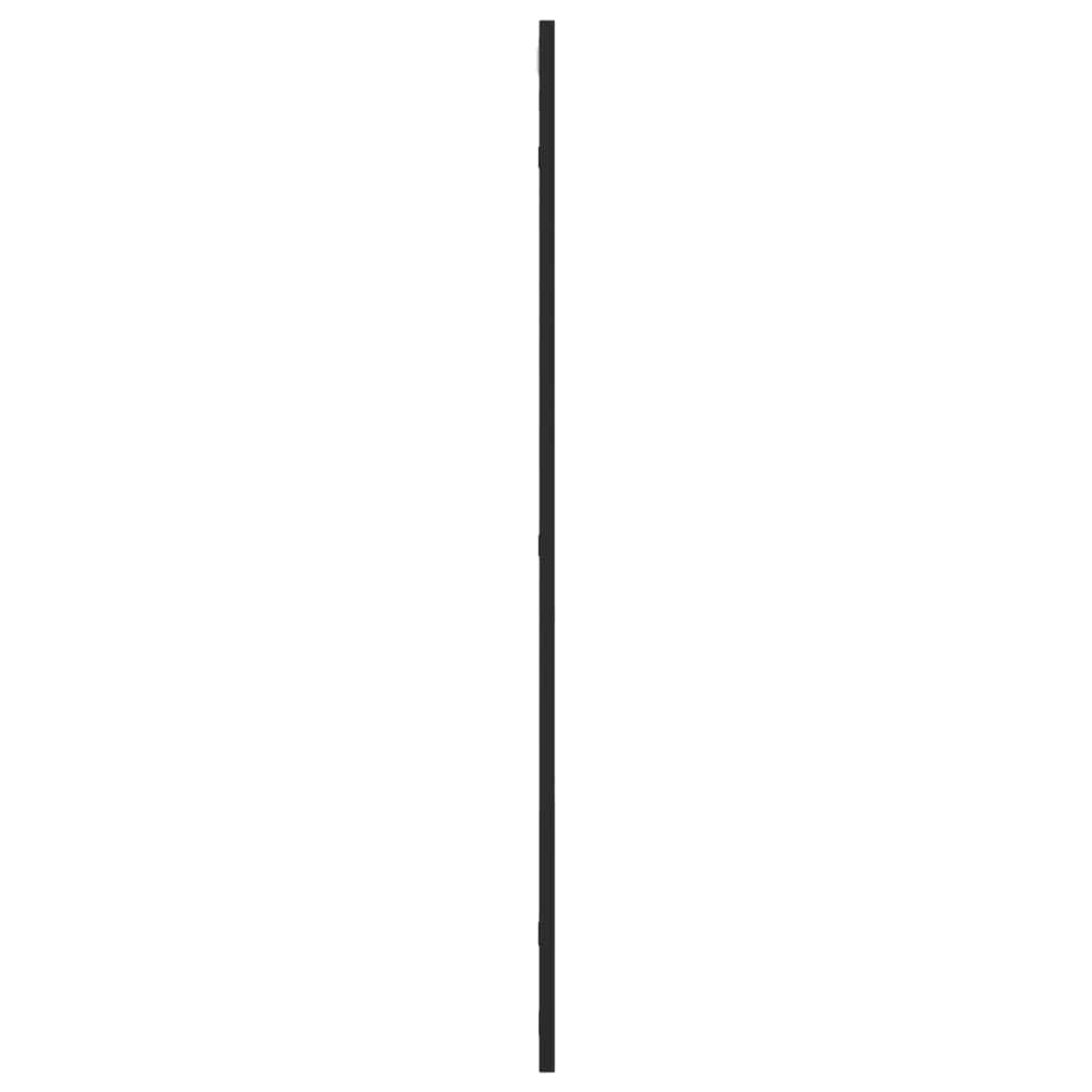 Modern Reflections: Black Iron Rectangle Wall Mirror
