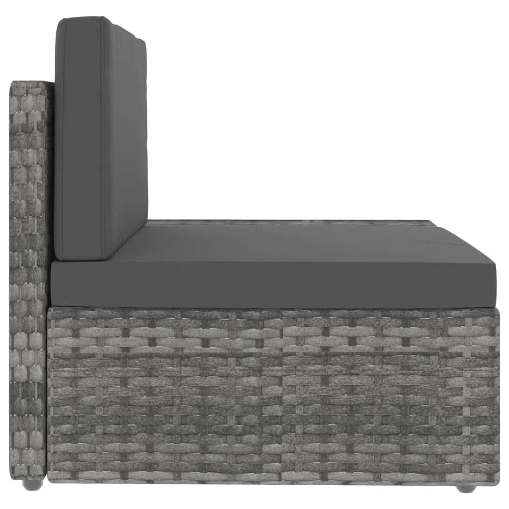 Modern Sectional Sofa 3 Seater Poly Garden Gathering Patio Relax