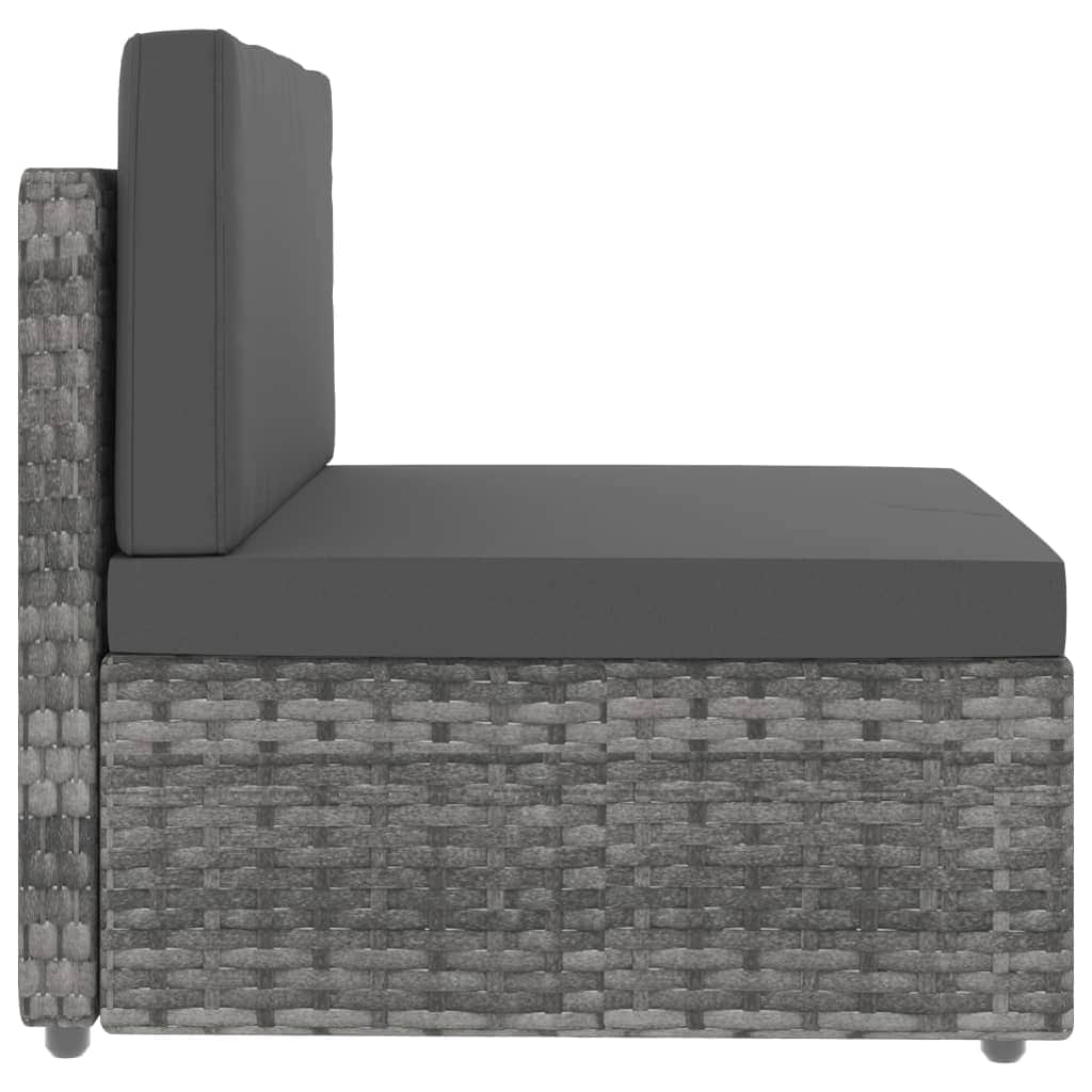 Modern Sectional Sofa 3 Seater Poly Garden Gathering Patio Relax