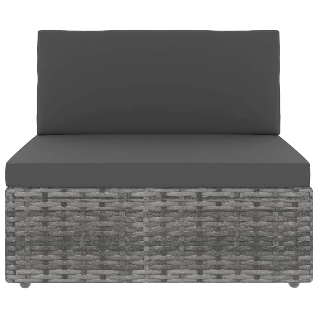 Modern Sectional Sofa 3 Seater Poly Garden Gathering Patio Relax