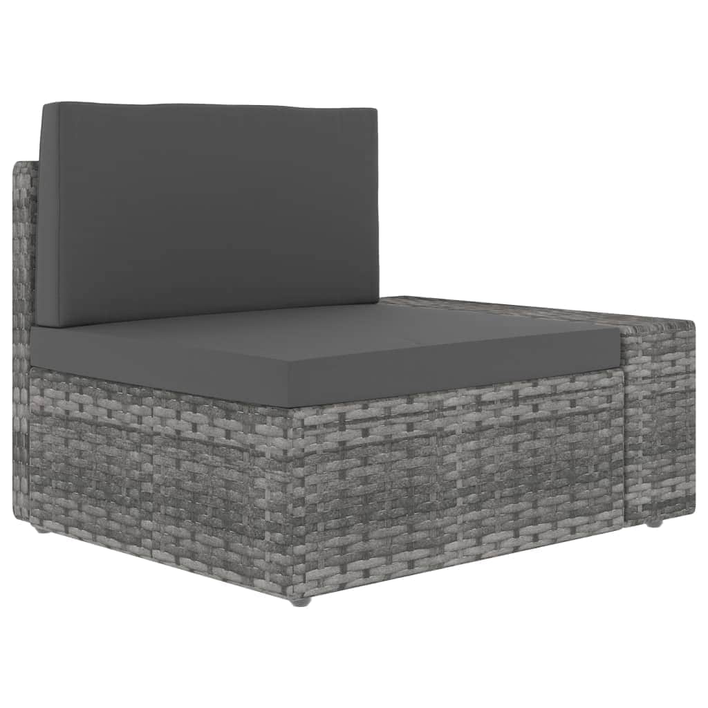 Modern Sectional Sofa 3 Seater Poly Garden Gathering Patio Relax