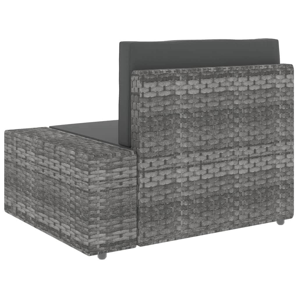 Modern Sectional Sofa 3 Seater Poly Garden Gathering Patio Relax