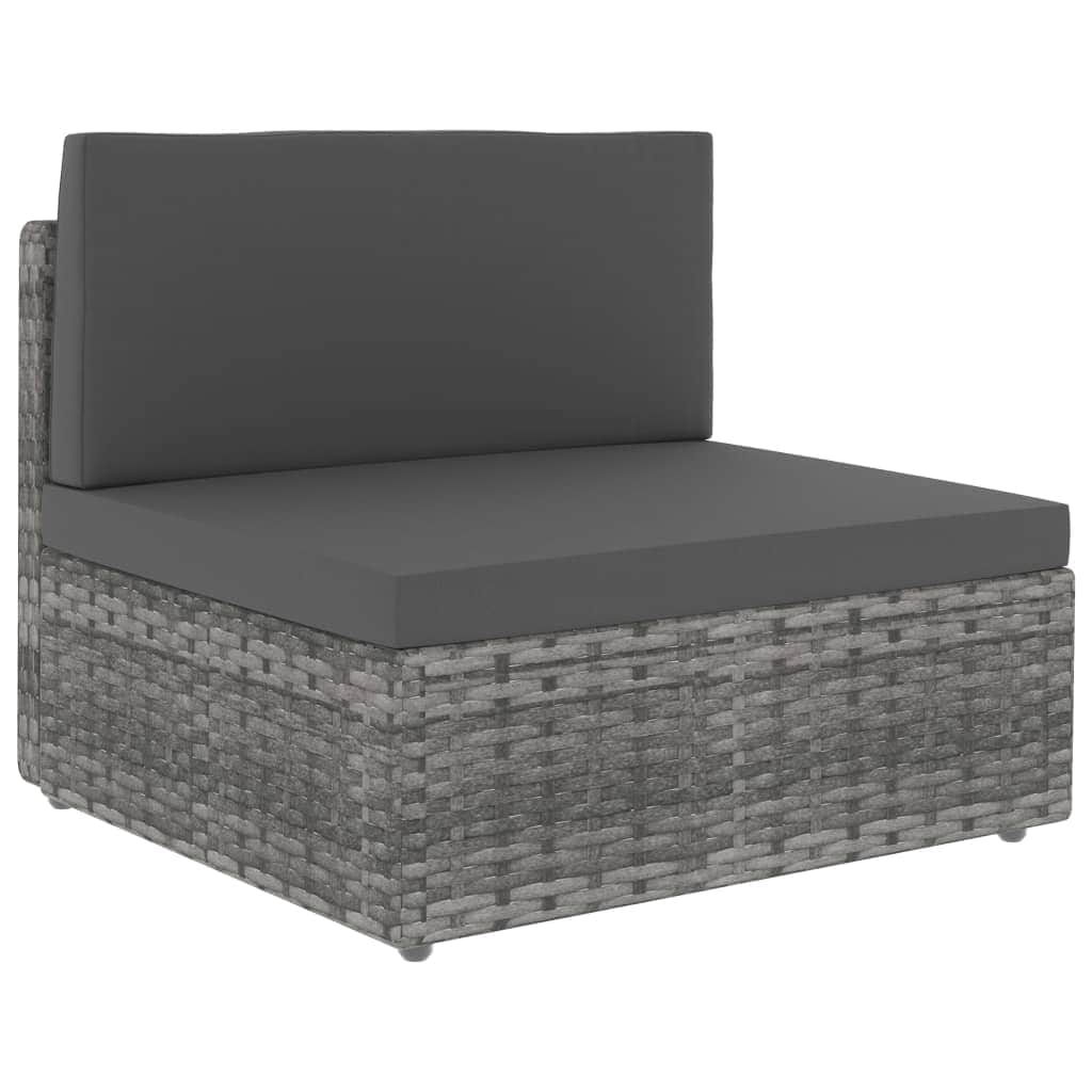 Modern Sectional Sofa 3 Seater Poly Garden Gathering Patio Relax