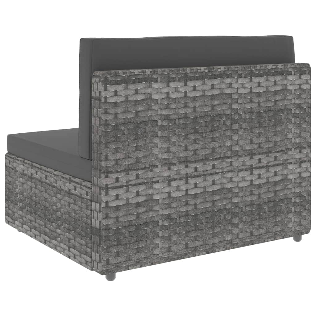 Modern Sectional Sofa 3 Seater Poly Garden Gathering Patio Relax
