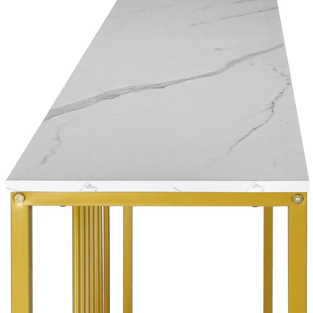 Modern Steel Frame Coffee Table - Versatile Side and End Table