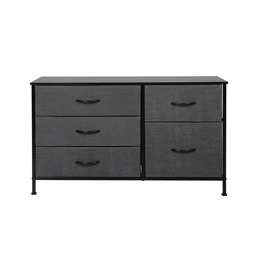 Modern Storage Cabinet Tower Chest Dark Grey  Premium Quality Build
