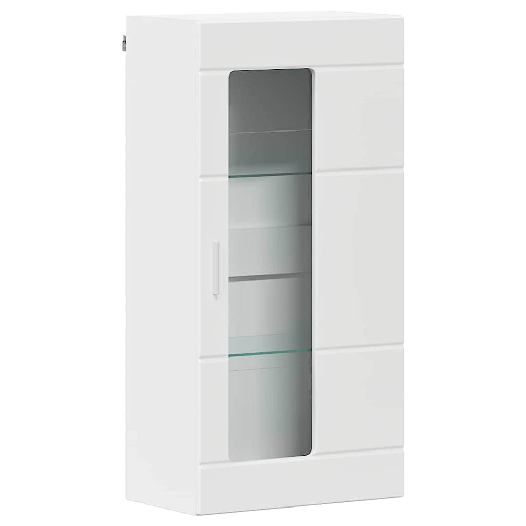 Modern Wall-mounted Cabinet White Engineered wood - Sleek Modern