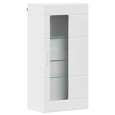 Modern Wall-mounted Cabinet White Engineered wood - Sleek Modern