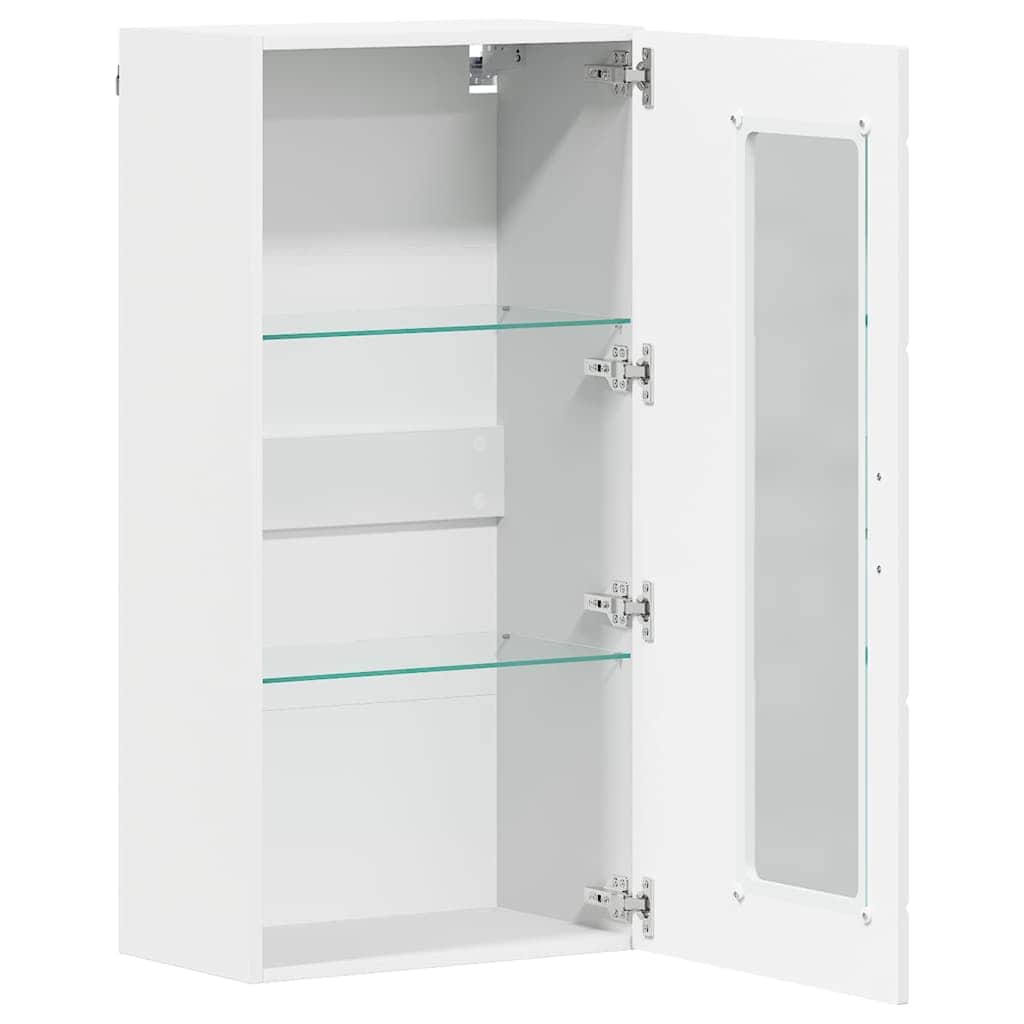Modern Wall-mounted Cabinet White Engineered wood - Sleek Modern