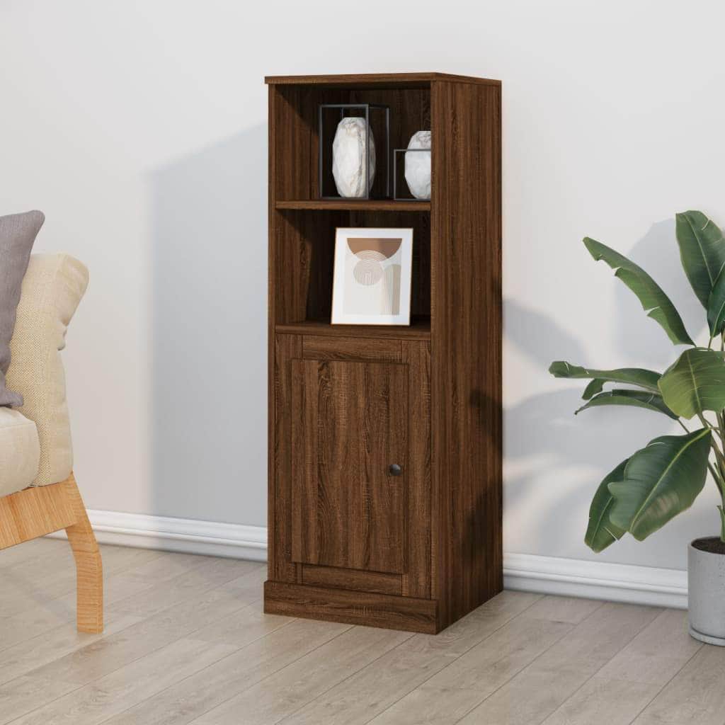 Modern White Highboard in Engineered Wood