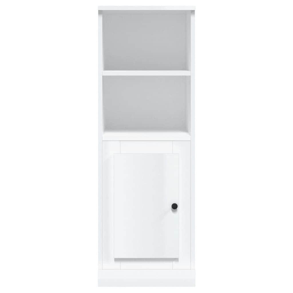 Modern White Highboard in Engineered Wood