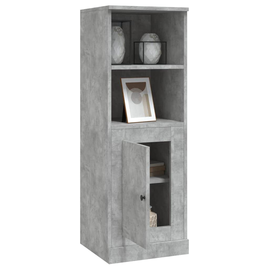 Modern White Highboard in Engineered Wood
