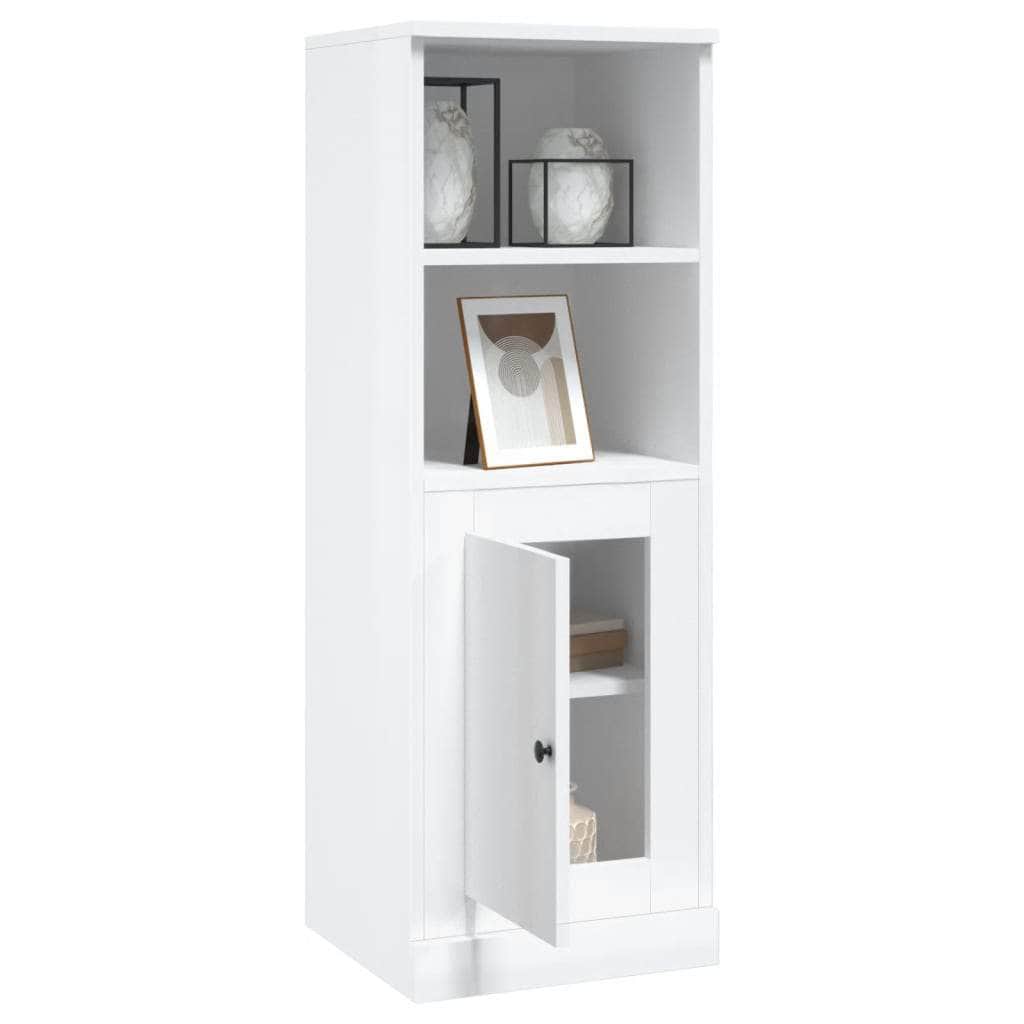 Modern White Highboard in Engineered Wood
