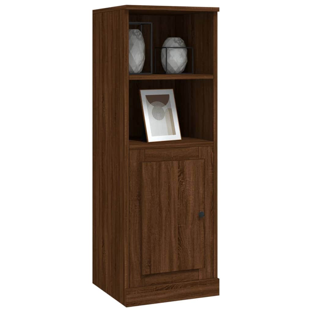 Modern White Highboard in Engineered Wood