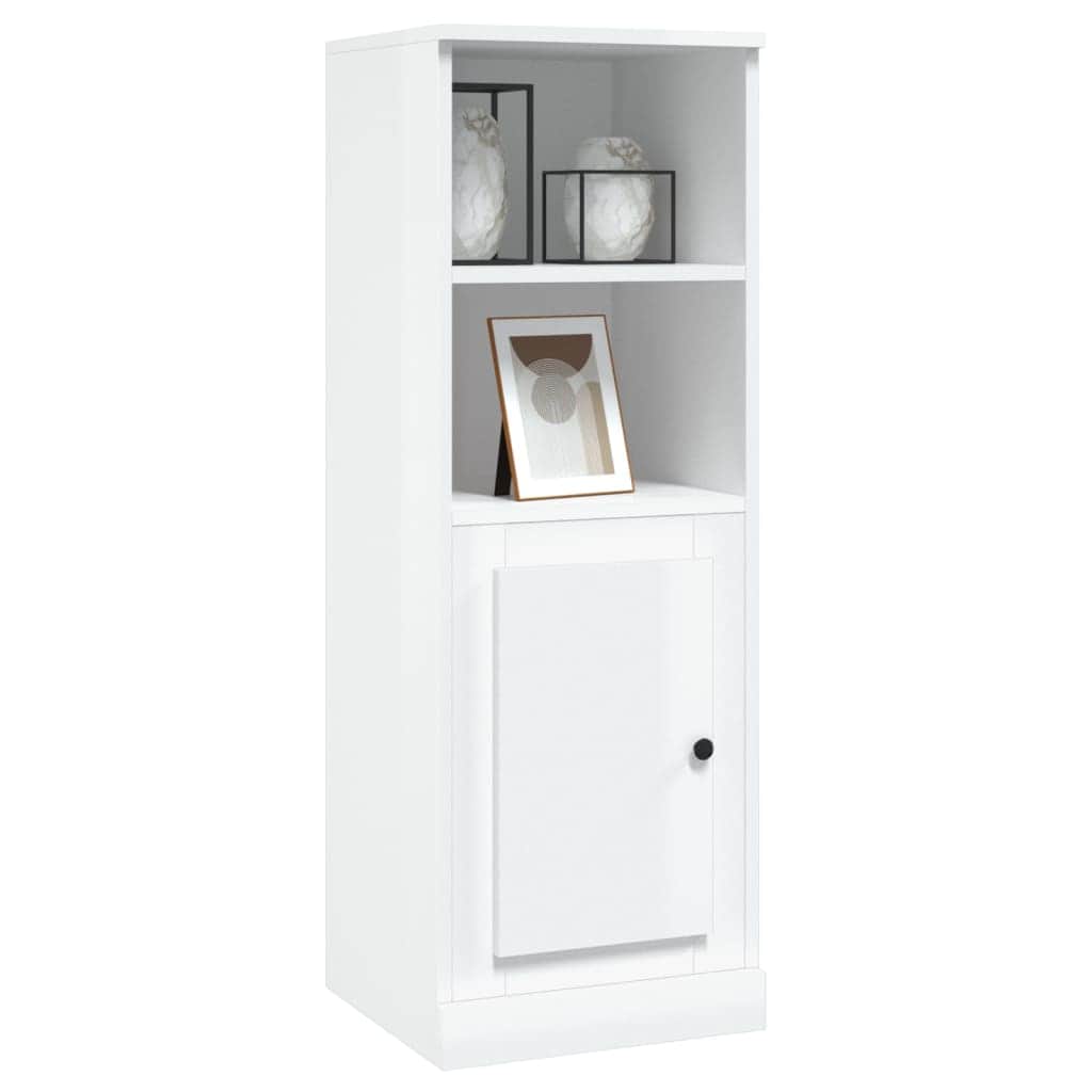Modern White Highboard in Engineered Wood