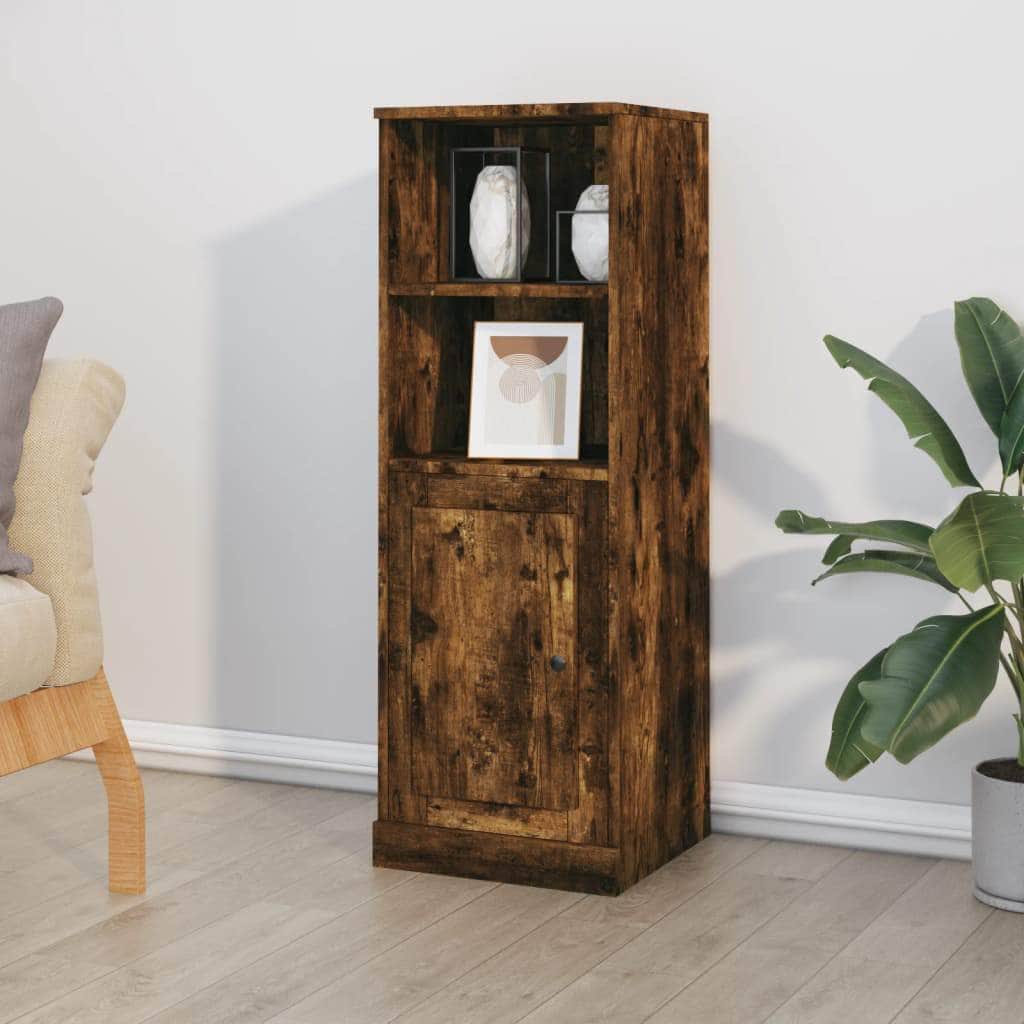 Modern White Highboard in Engineered Wood