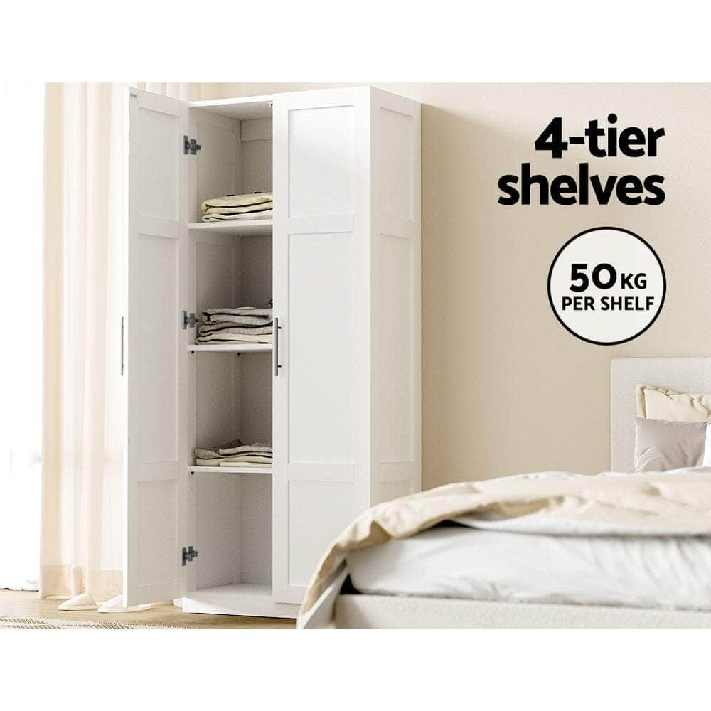 Modern White Sideboard Cabinet with 2 Doors | Clothing & Wardrobe Storage