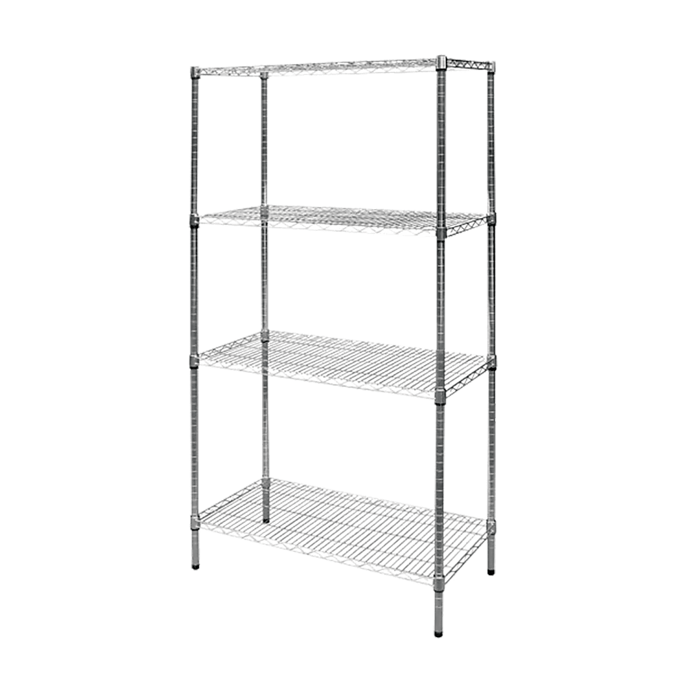 Modular Chrome Wire Storage Shelf 900 x 450 x 1800 Steel Shelving