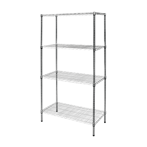 Modular Chrome Wire Storage Shelf 900 x 450 x 1800 Steel Shelving