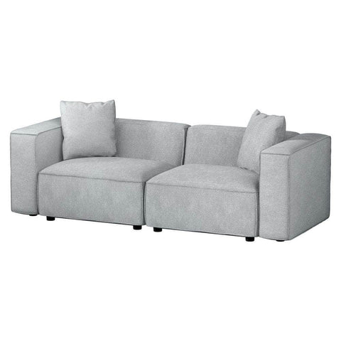 Modular Sofa Chaise Set 2-Seater Grey