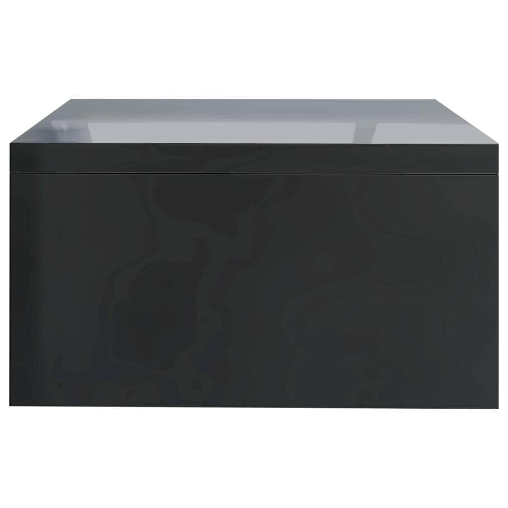 Monitor Stand High Gloss Black Chipboard