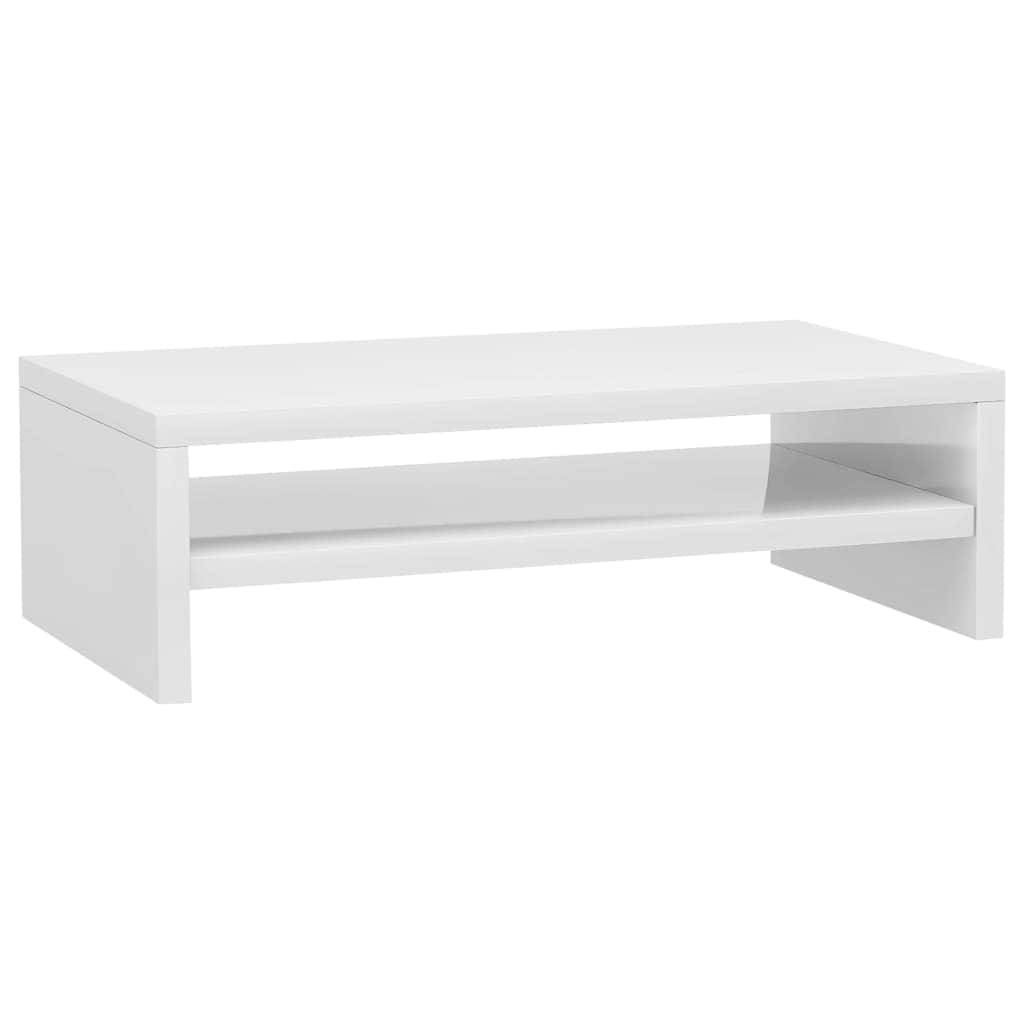 Monitor Stand High Gloss White Chipboard