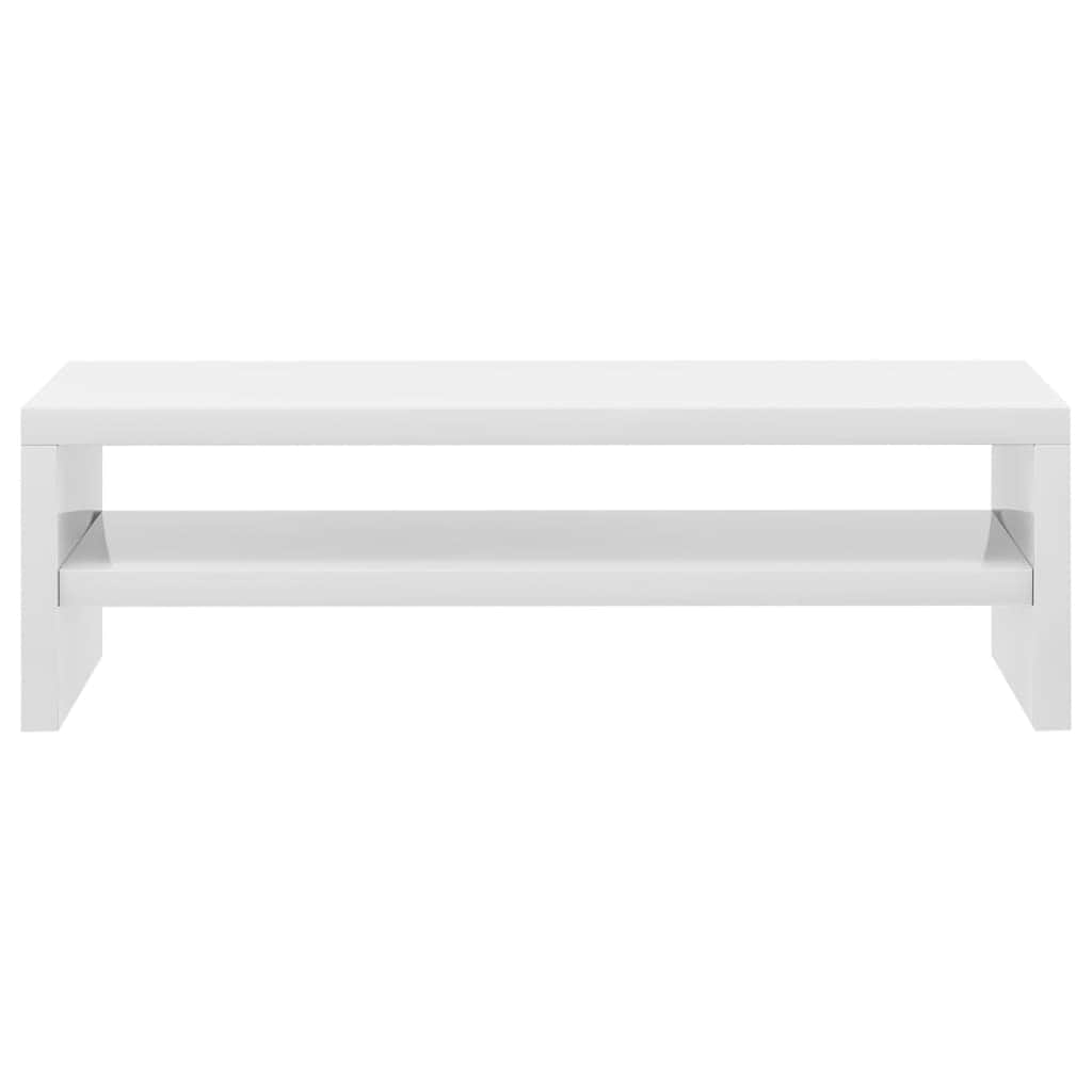Monitor Stand High Gloss White Chipboard