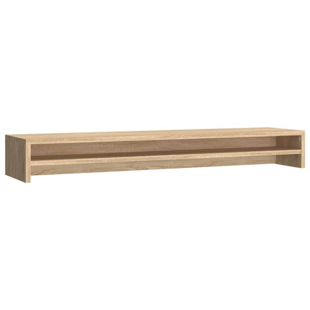 TV & Monitor Mounts - Monitor Stand Riser with Shelf Sonoma Oak Desk Organizer Dual Screen