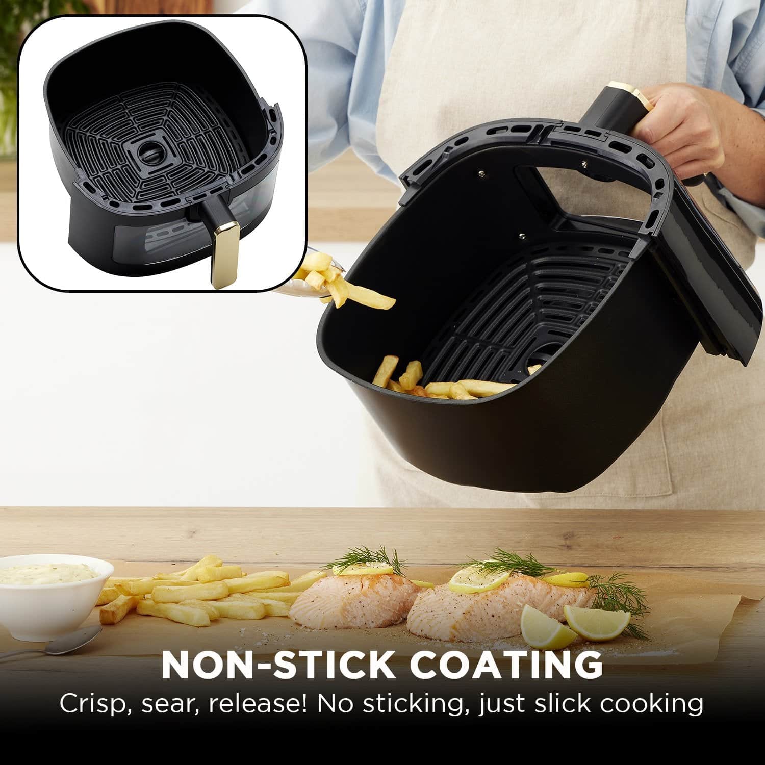 Morphy Richards 6.5L Digital Air Fryer MRAF72BK LED Touch Control Panel 8 Preset Cooking Prog