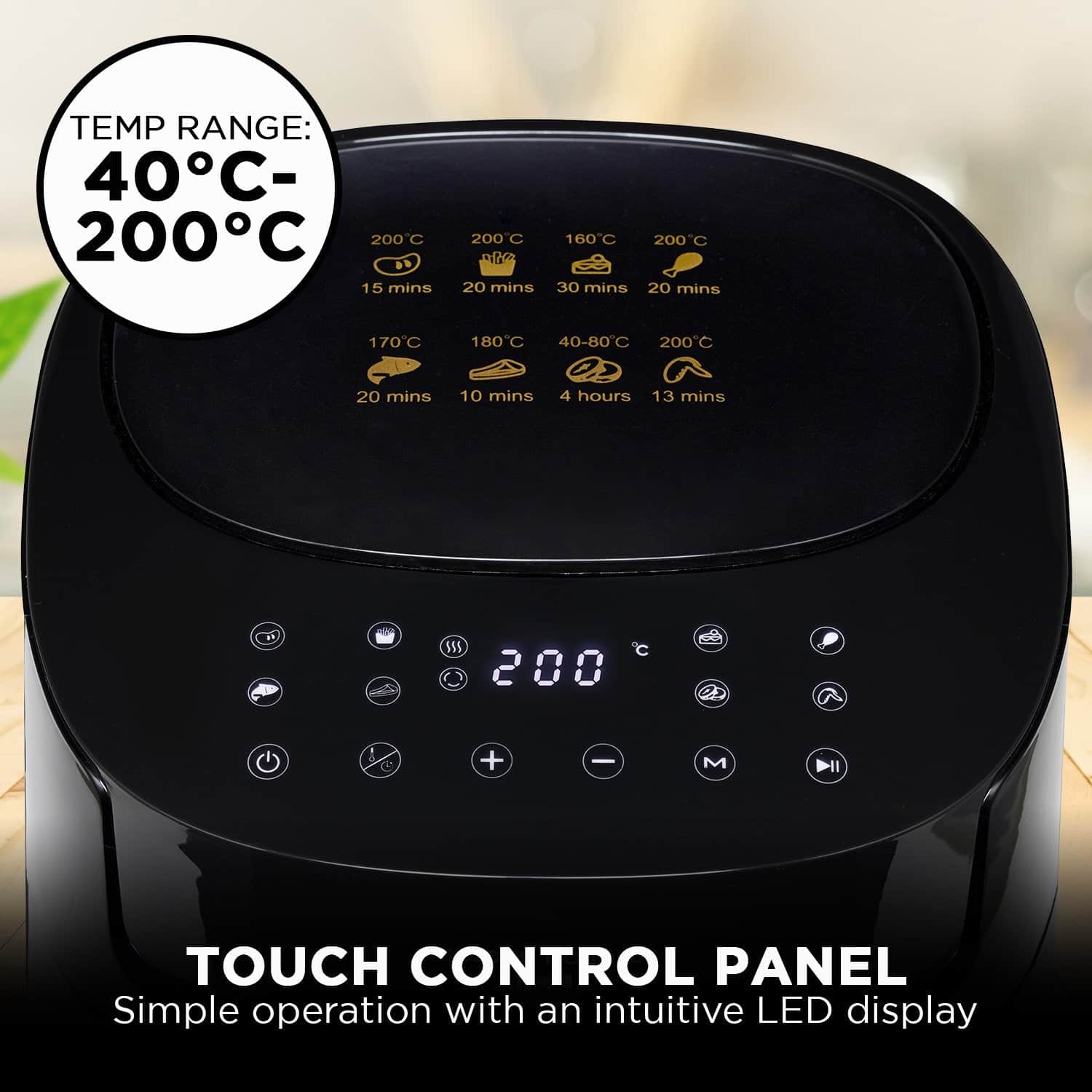 Morphy Richards 6.5L Digital Air Fryer MRAF72BK LED Touch Control Panel 8 Preset Cooking Prog