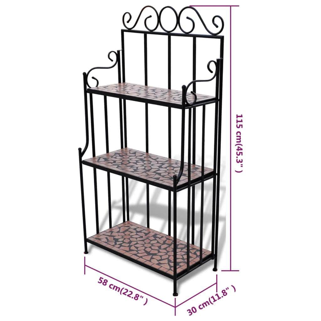 Mosaic Plant Stand Terracotta - Simple deals