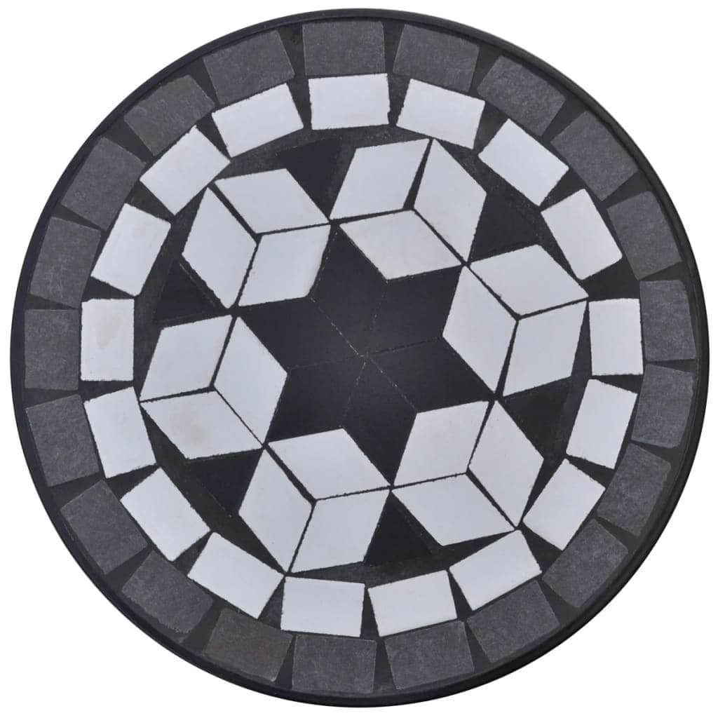Mosaic Plant Table Black and White - Simple deals