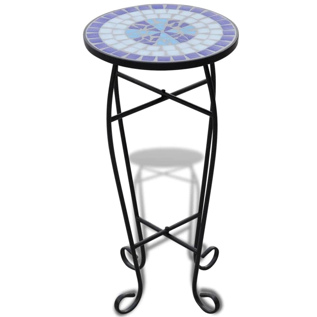 Mosaic Plant Table Blue and White - Simple deals