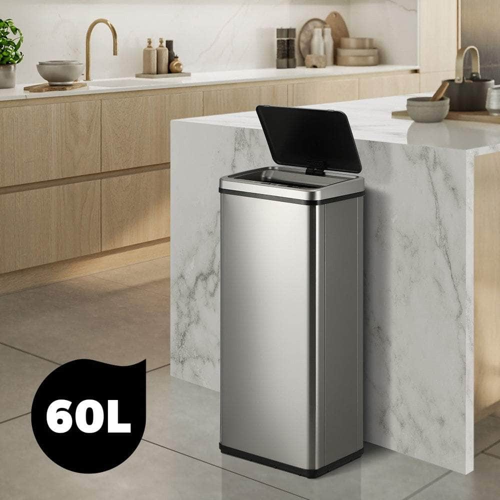 Motion Sensor Bin 60L Automatic Silver