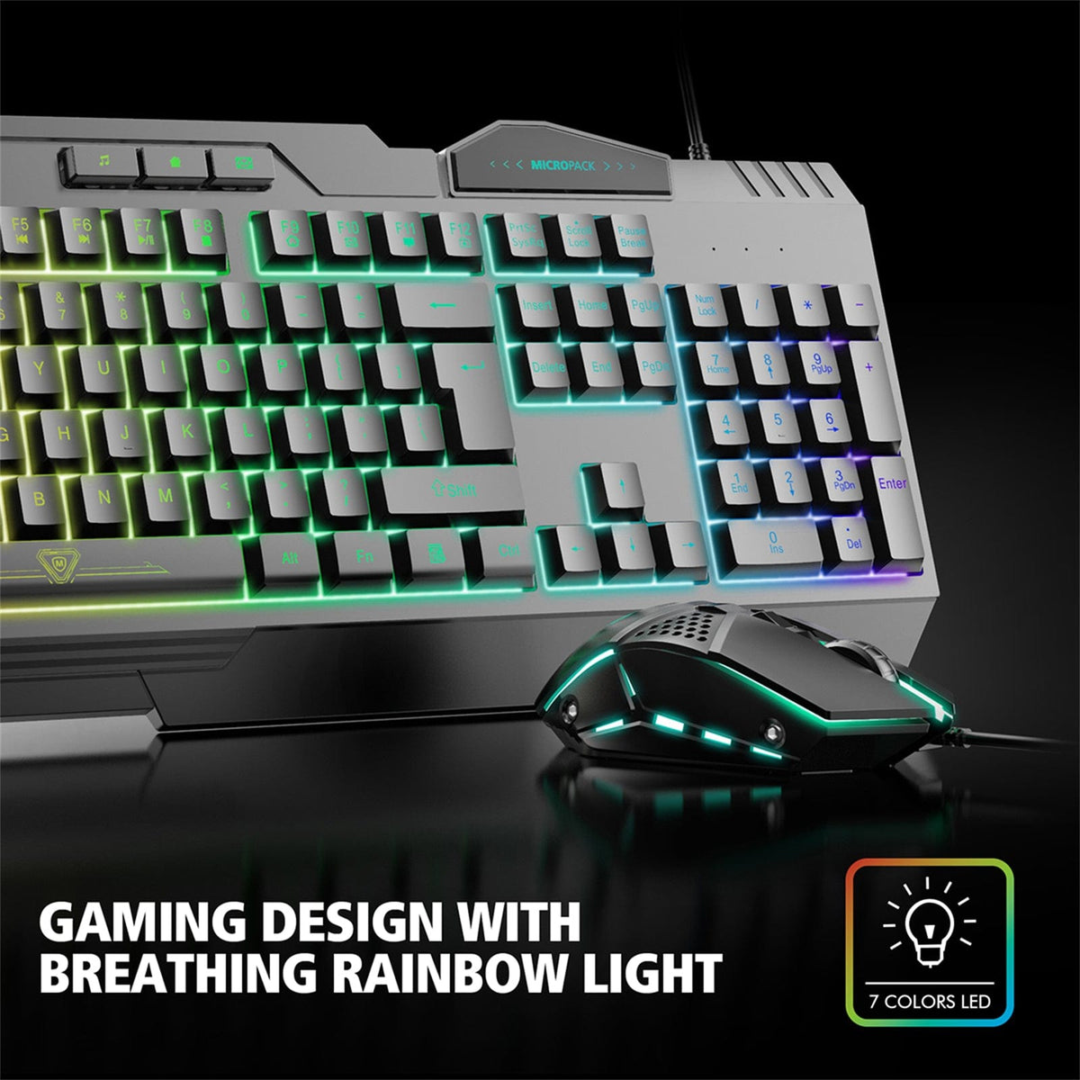 Mouse Keyboard 2 In 1 Backlight Gaming Breathing LED Combo for PC