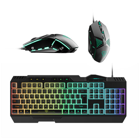 Mouse Keyboard Backlight Gaming Combo, Rainbow Led, 2 In 1