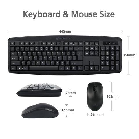 Mouse Keyboard Desktop, Wired Combination, Black