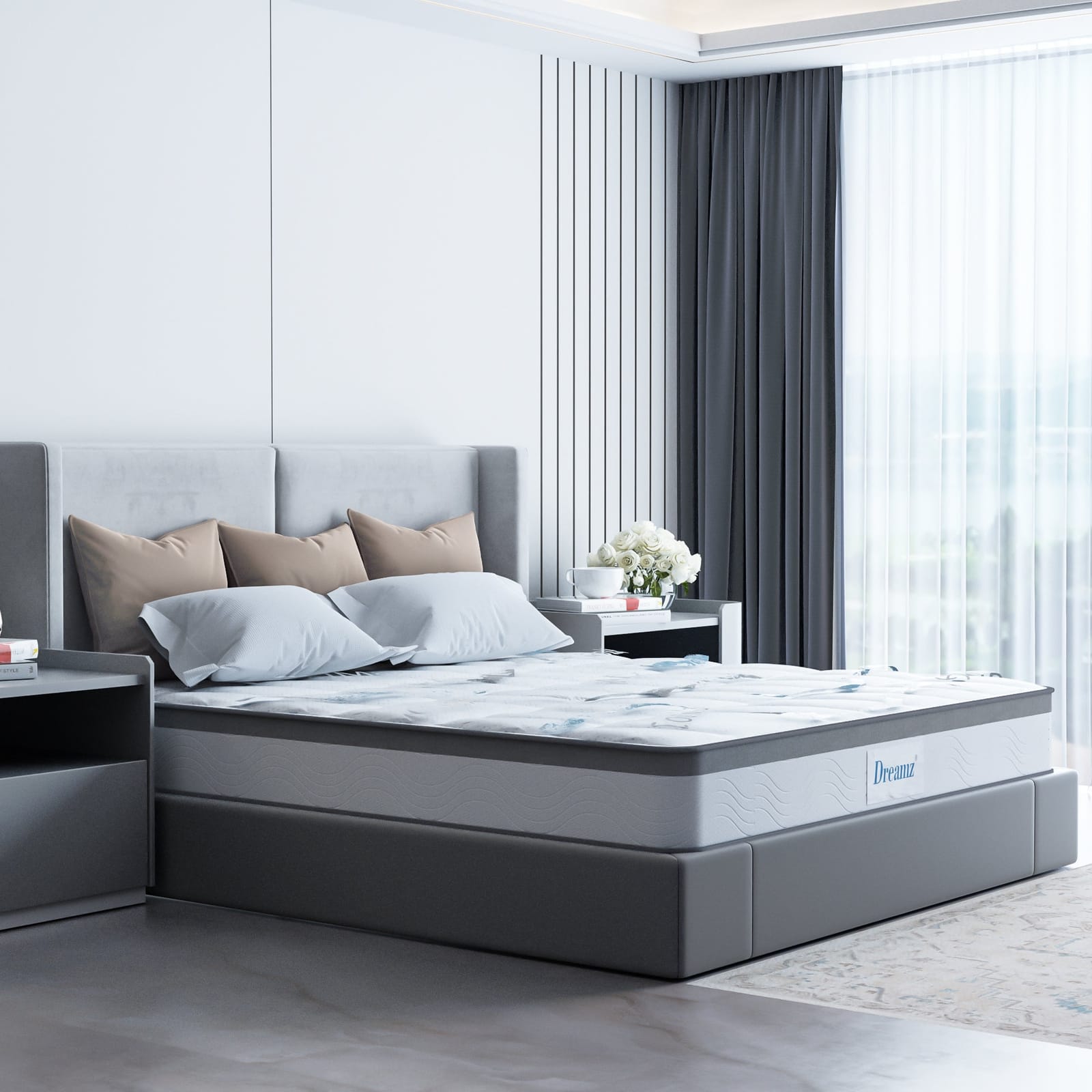 Versatile Spring Mattress Bed Pocket Tight Queen  Foldable Function