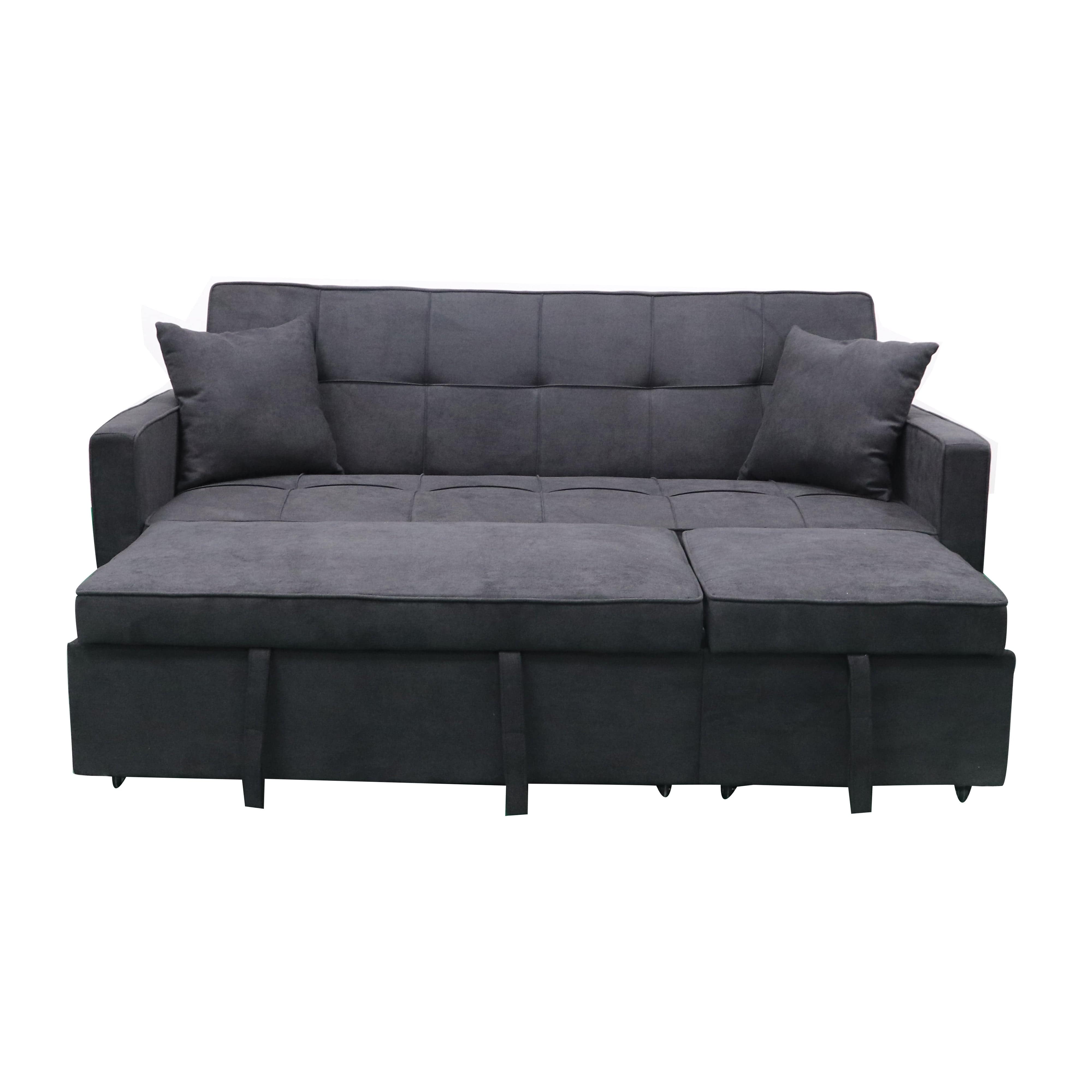 Multi-Functional Hartford Sofa Bed with Pullout Chaise - Black