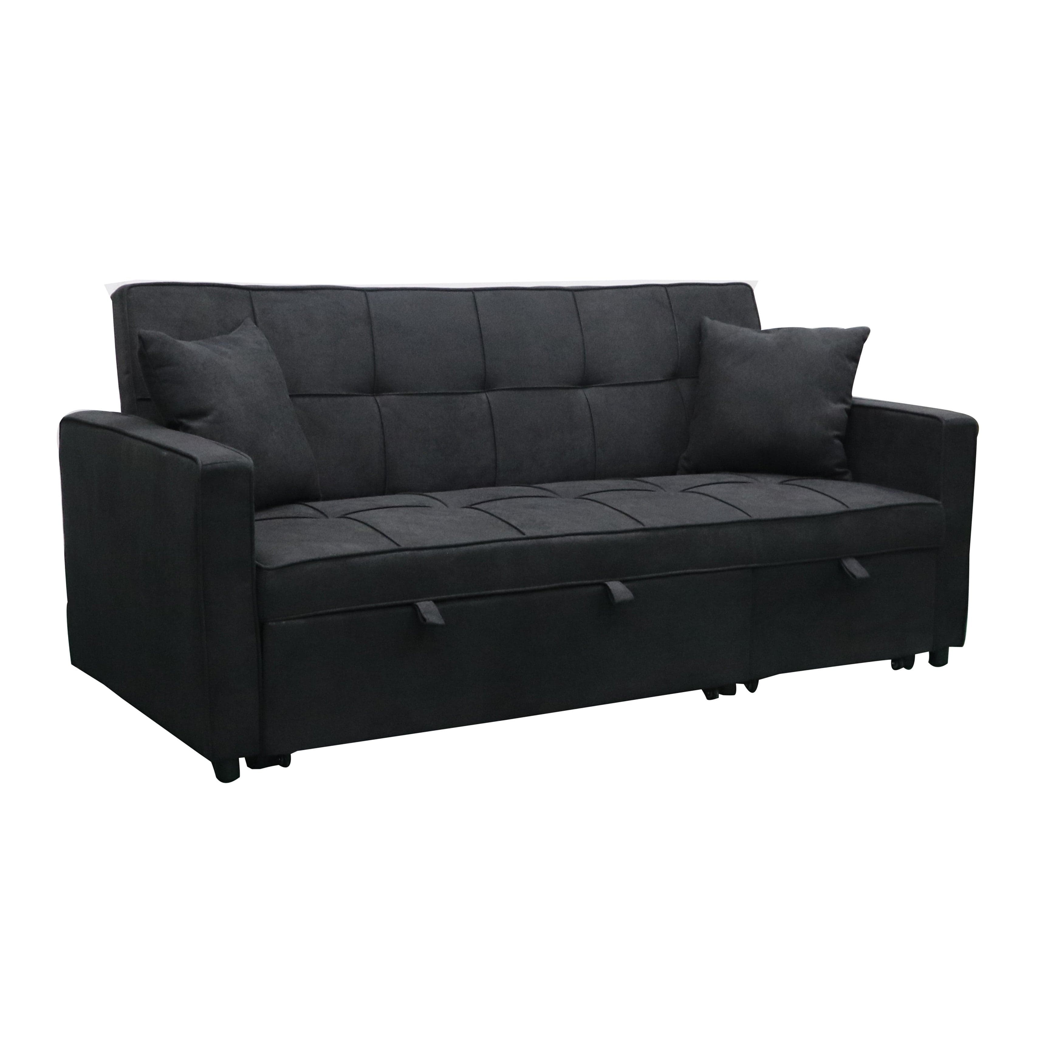 Multi-Functional Hartford Sofa Bed with Pullout Chaise - Black