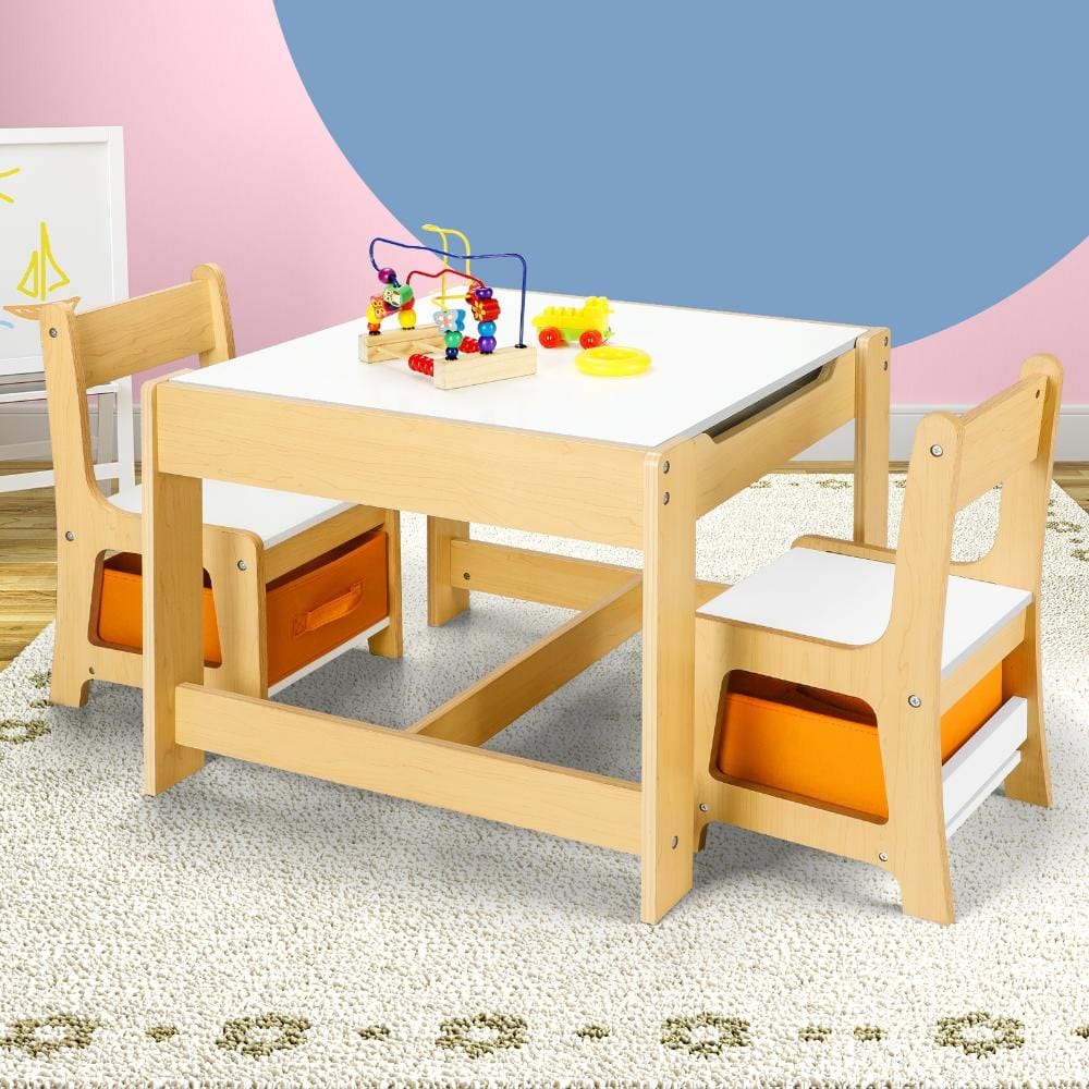 Multi-functional Kids Activity Playset with Study Desk and Storage
