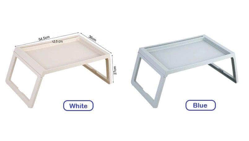 Multifunction Laptop Bed Desk With Foldable Legs For Home Office (White)