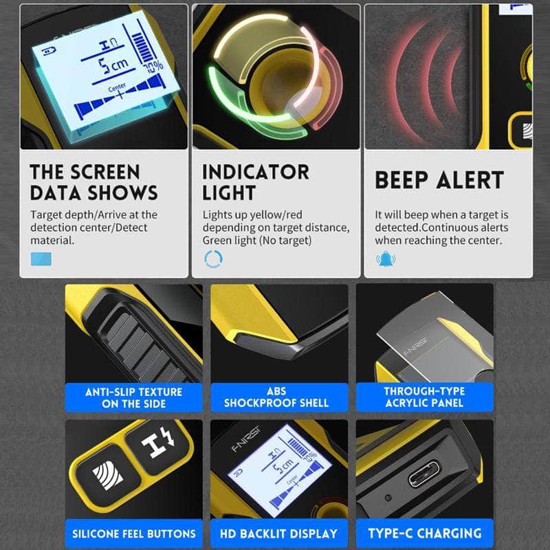 Multifunctional Wall Wire Detector - Load-Bearing Scanner