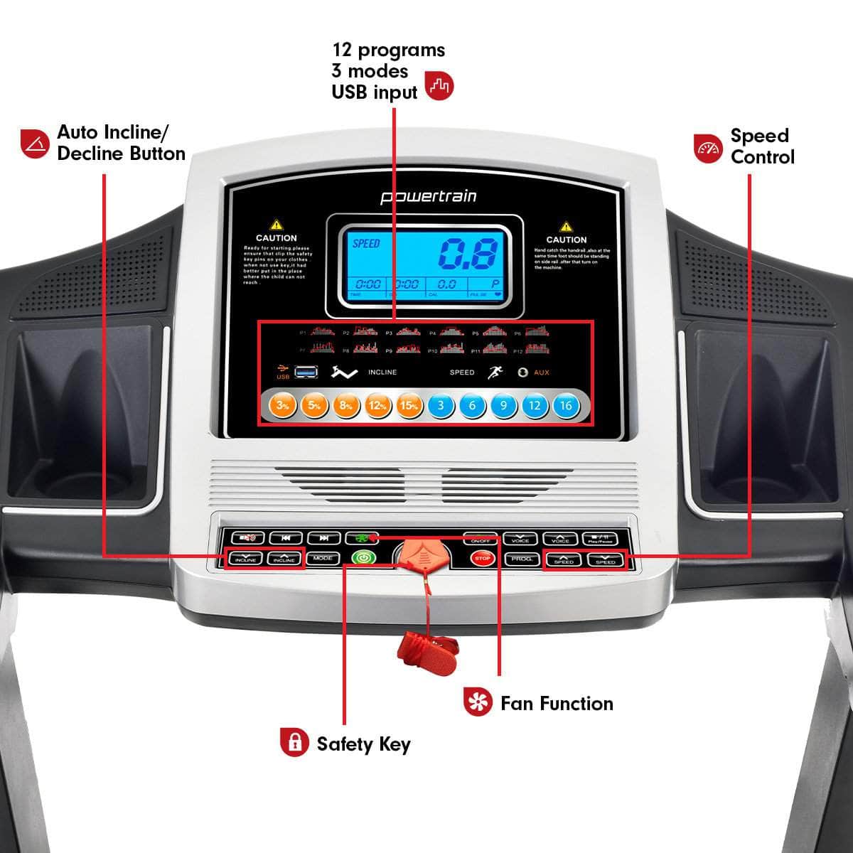 MX2 Foldable Home Treadmill Auto Incline Cardio Running