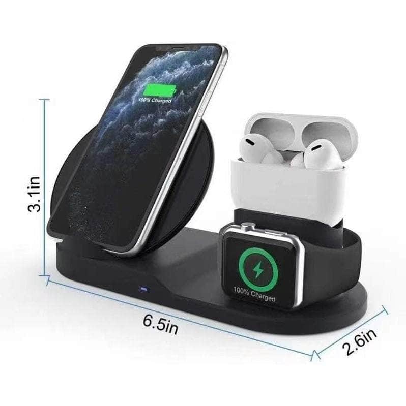 N30 3 in 1 Wireless Charger Qi Fast Charger Stand for iPhone/Samsung/Airpods